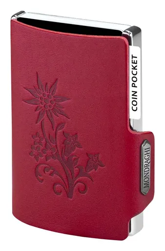 Kožená mini peněženka Mondraghi Silhouette Edelweiss Red