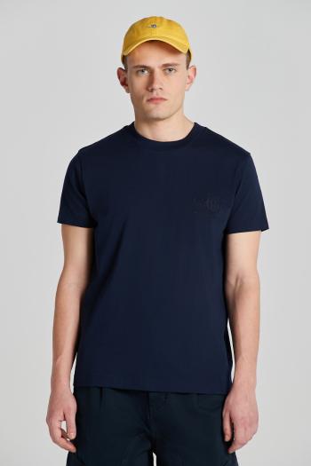 TRIČKO GANT REG MED TONAL SHIELD SS TSHIRT EVENING BLUE