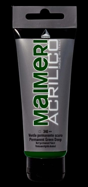 MAIMERI ACRILICO - Akrylové farby 340 - permanent green deep, 0,075 L