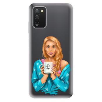 Odolné silikonové pouzdro iSaprio - Coffe Now - Redhead - Samsung Galaxy A03s