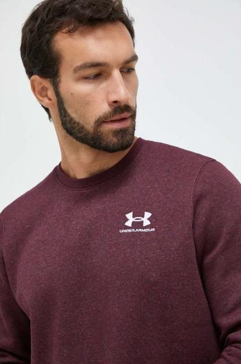 Mikina Under Armour pánská, vínová barva, s aplikací, 1374250