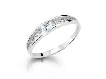 Cutie Jewellery Okouzlující prsten z bílého zlata se zirkony Z6723-2804-10-X-2 65 mm
