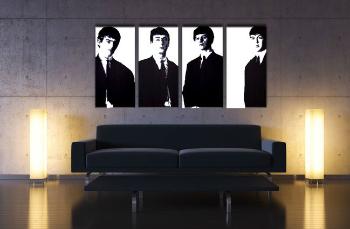 Ručně malovaný POP Art BEATLES 4 dílný 160x80cm