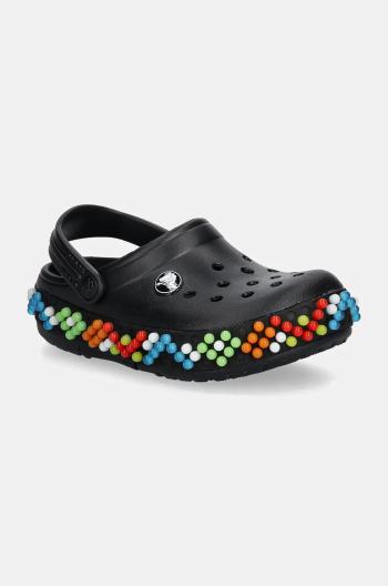 Dětské pantofle Crocs CROCBAND COLORFUL LIGHTS CLOG černá barva, 210467