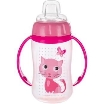 Canpol babies Cute Animals tréninkový hrnek s držadly 6m+ Cat 320 ml