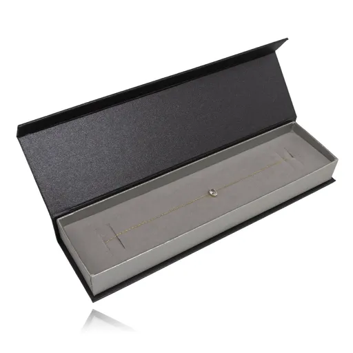 Dárková krabička na náramek v černo-stříbrné barvě