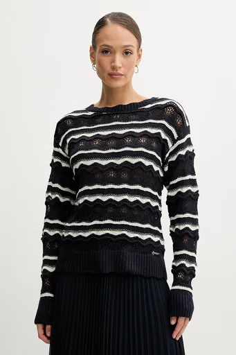 Svetr s příměsí lnu Guess VALERIE