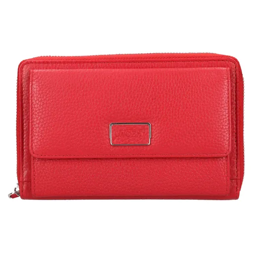 Dámská kožená peněženko-kabelka Lagen Ghitae - červená