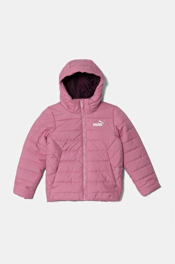 Dětská bunda Puma ESS Hooded Padded Jacket růžová barva