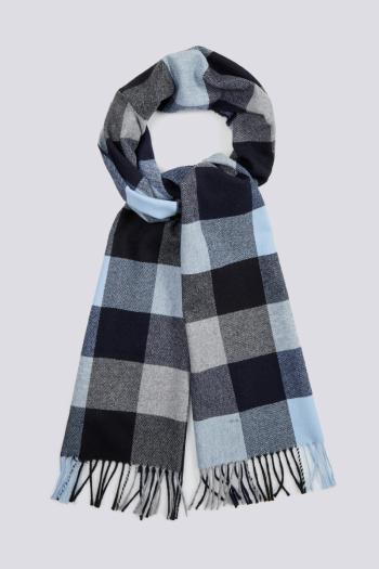 ŠÁLA GANT D2. MULTI CHECK SCARF GREY MELANGE