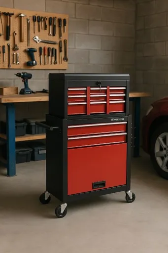 Dílenský vozík na nářadí 5 zásuvek, 61 x 108 cm červený