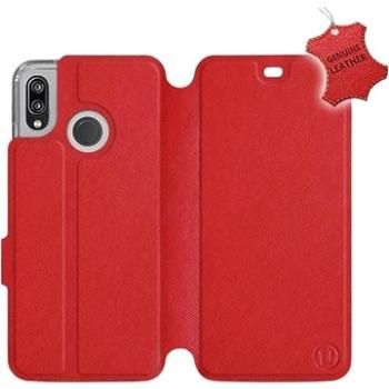 Flip pouzdro na mobil Huawei P20 Lite - Červené - kožené -   Red Leather (5903226499830)