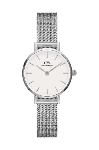 Hodinky Daniel Wellington Petite 24 Pressed Sterling stříbrná barva