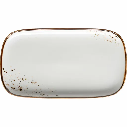 Mäser Obdélníkový tác Pintar White hnědé tečky 25 x 14 x 2 cm, S