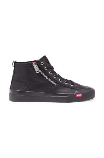 Kožené sneakers boty Diesel S-Athos Zip černá barva, Y03267-P1732-T8013