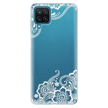 Odolné silikonové pouzdro iSaprio - White Lace 02 - Samsung Galaxy A12