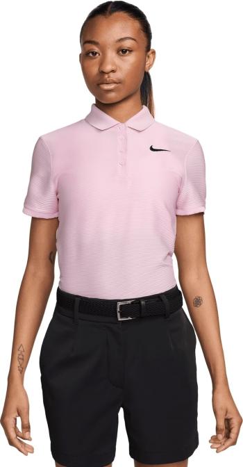 Nike Dri-Fit Victory Womens Polo Pink Foam /Black L Polo košile