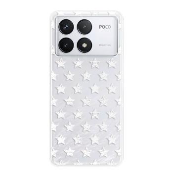 Odolné silikonové pouzdro iSaprio - Stars Pattern - white - Poco F6 Pro