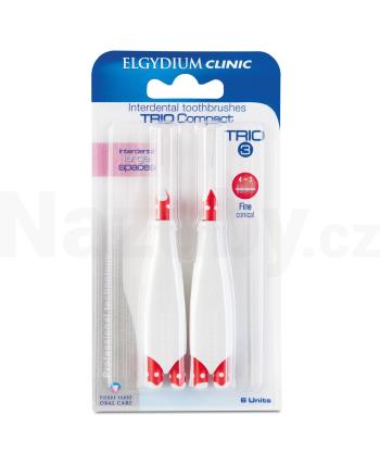 Elgydium Trio Compact Red mezizubní kartáček 6 ks