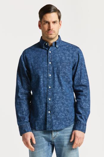 KOŠILE GANT REG UT FLORAL PRINT INDIGO SHIRT DARK INDIGO