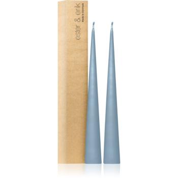 ester & erik cone candles dusty blue (no. 83) dekorativní svíčka 2x37 cm