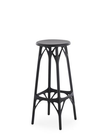 Barová židle A.I. STOOL LIGHT, v. 75 cm, více barev - Kartell Szín: černá