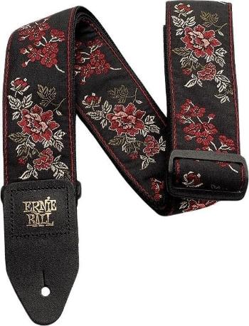 Ernie Ball Classic Jacquard Kytarový pás Red Rose