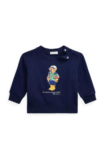 Kojenecká mikina Polo Ralph Lauren tmavomodrá barva, s potiskem, 320975028001