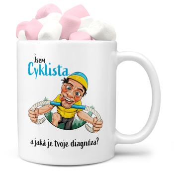 Hrnek Cyklista – diagnoza (Náplň hrníčku: Marshmallow)