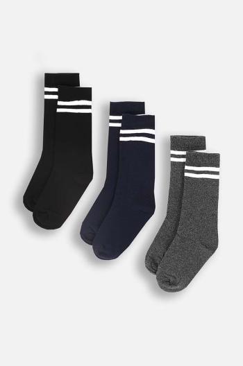 Dětské ponožky Coccodrillo 3-pack černá barva, BASIC SOCKS