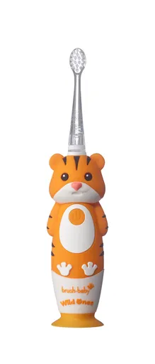 Brush-baby WildOnes dětský sonický kartáček, tygr, 0-10 let + dárek a doprava zdarma