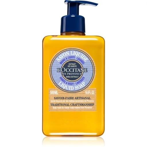 L’Occitane Karité Lavender Liquid Soap tekuté mýdlo s bambuckým máslem 500 ml
