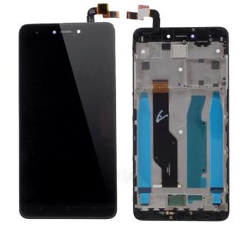 Xiaomi Redmi Note 4X/Redmi Note 4 (global) kompatibilis LCD modul kerettel, OEM jellegű, fekete, Grade S+