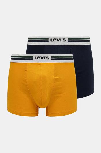 Boxerky Levi's 2-pack pánské, žlutá barva, 37149-1005