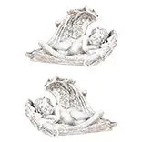 2 ks Dekorační anděl - 14*7*9 cm 6PR2706