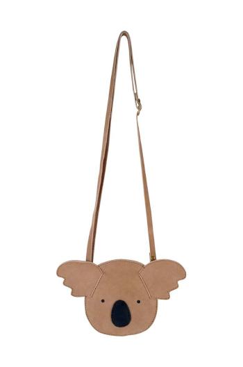 Dětská kožená kabelka Donsje Britta Classic Purse Koala béžová barva, 5001006