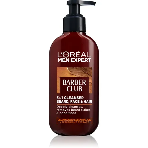 L’Oréal Paris Men Expert Barber Club čisticí gel na vousy, tvář a vlasy 200 ml