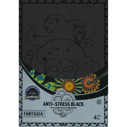 Centropen Antistresové omalovánky fantazie 21 x 30 cm, 4 ks