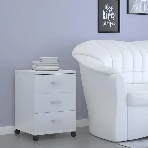 VCM Mobilní zásuvkový kontejner Tobila, bílý