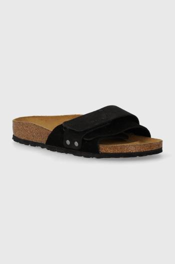 Kožené pantofle Birkenstock Oita dámské, černá barva, 1024200