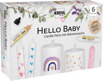 Kreul 49758 Sada pier na sviečky Hello Baby 6 ks