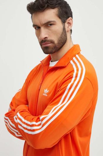 Mikina adidas Originals pánská, oranžová barva, s aplikací, IR9902