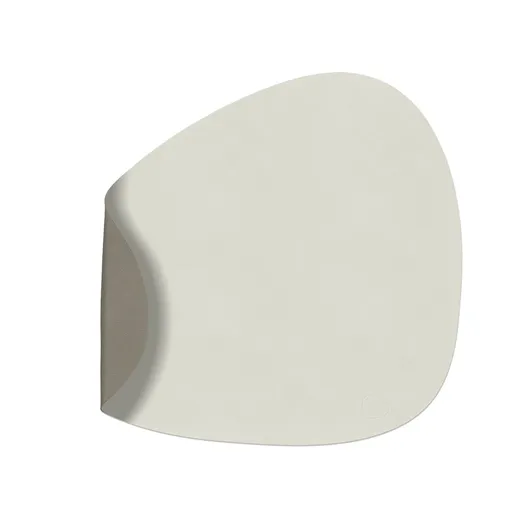 Prostírání CURVE NUPO 37 x 44 cm, oboustranné, lněná / tmavě šedá, kůže, LIND DNA