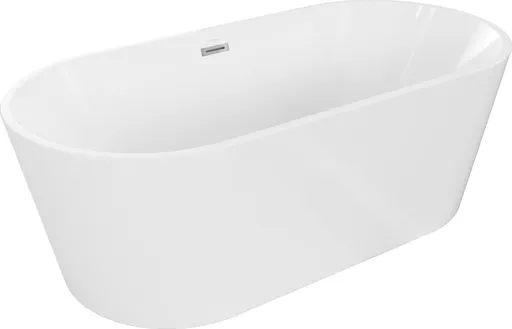 MEXEN Luna vana volně stojící 150x75, bílá, bez krytky přepadu a zátky 52031507500-SS