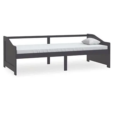 Shumee válenda 3místná tmavě šedá masivní borovice 90×200 cm, 322168 (322168)