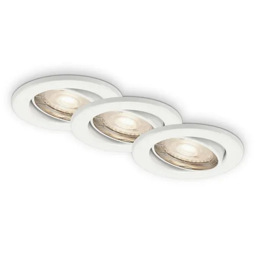BRILONER 3ks sada LED vestavné svítidlo, pr. 8,6 cm, 5 W, bílé BRI 7220-036