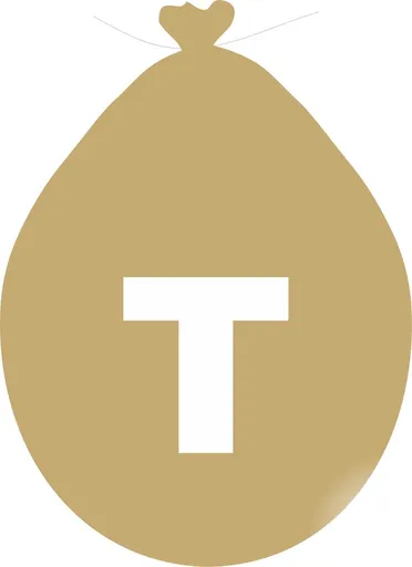 Balónek písmeno T zlaté -