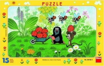 Puzzle deskové Krtek na výletě 15 dílků