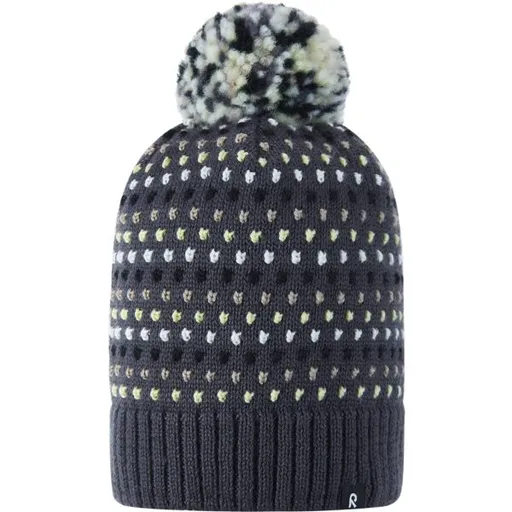 REIMA PAMPULA Dětská čepice, tmavě šedá, velikost