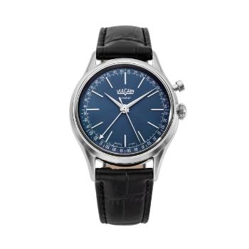 Vulcain Cricket President 36 mm - Blue - Black Alligator